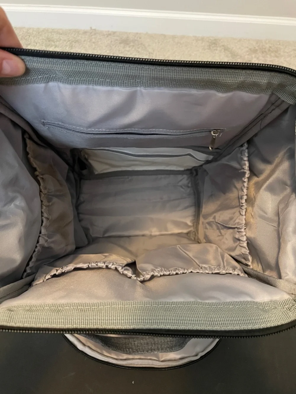 Gray Backpack Diaper Bag